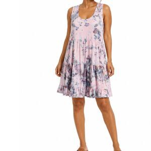 Dharma Trading Co. Womens XL Dress Tie-Dye Pink & Blue Boho Sleeveless Tank